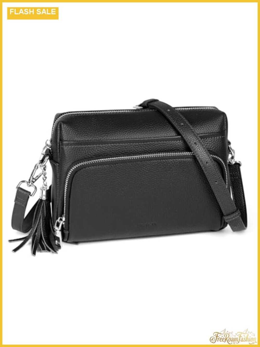 Genuine Leather Crossbody Bag RFID Wallet Tassel Travel Purse